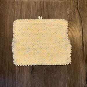 Vintage Bag By Debbie Beaded Bubble Clutch Purse Bag Pastel